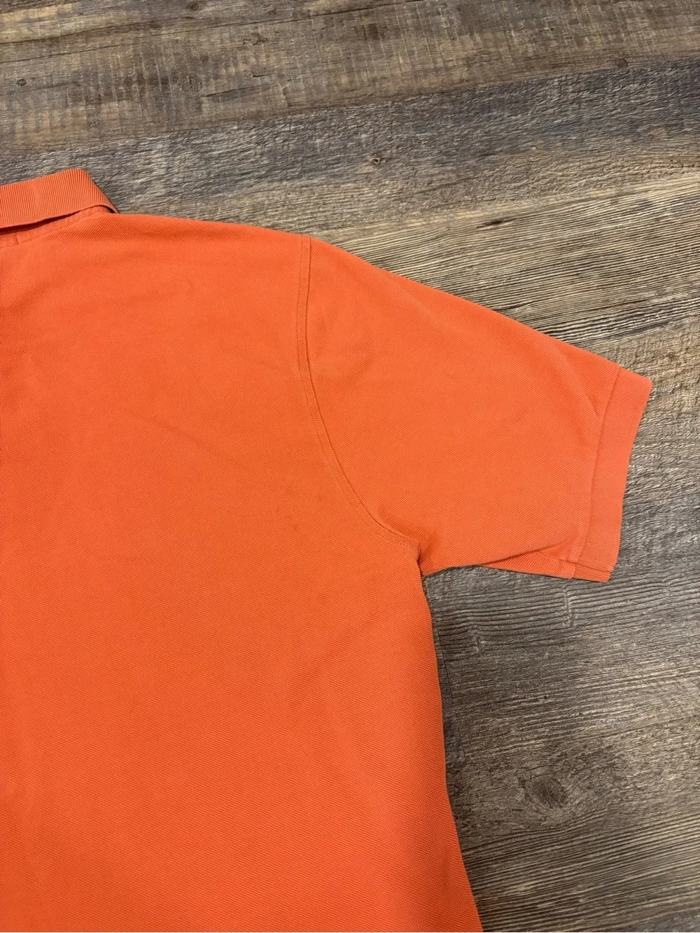 Burberry London Orange Cotton Polo Shirt Men’s Large Short Sleeve Classic